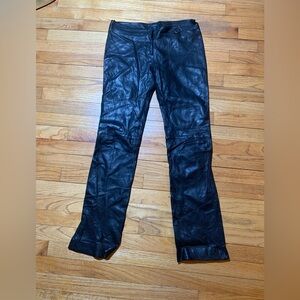 Burberry London Genuine Leather Skinny Leg Pants Size Us6/Uk8